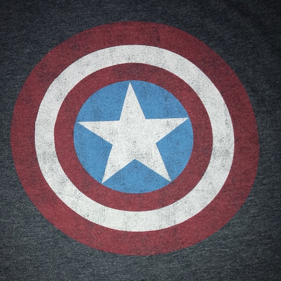 Captain America Marvel Comics Heather Blue Medium - Picture 2 of 4